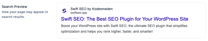 Swift4 Serp Preview