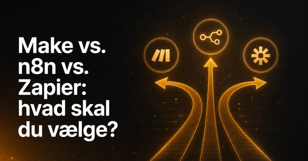 Make vs. n8n vs. Zapier: hvad skal du vælge?